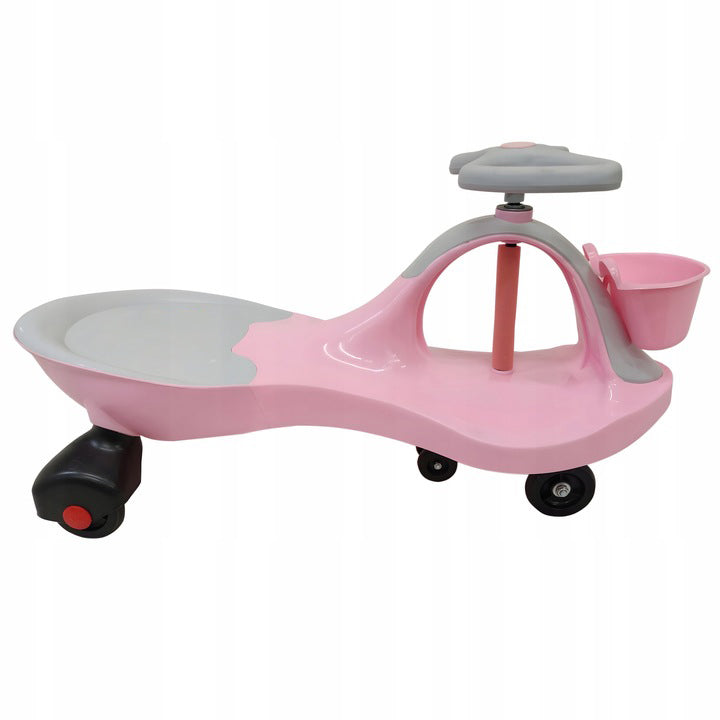 Masinuta pentru copii gravitationala, Zola, Swing car, directie 360°, cosulet, greutate maxima suportata 60 Kg, roz Masinuta pentru copii gravitationala, Zola, Swing car, directie 360°, cosulet, greutate maxima suportata 60 Kg, roz
